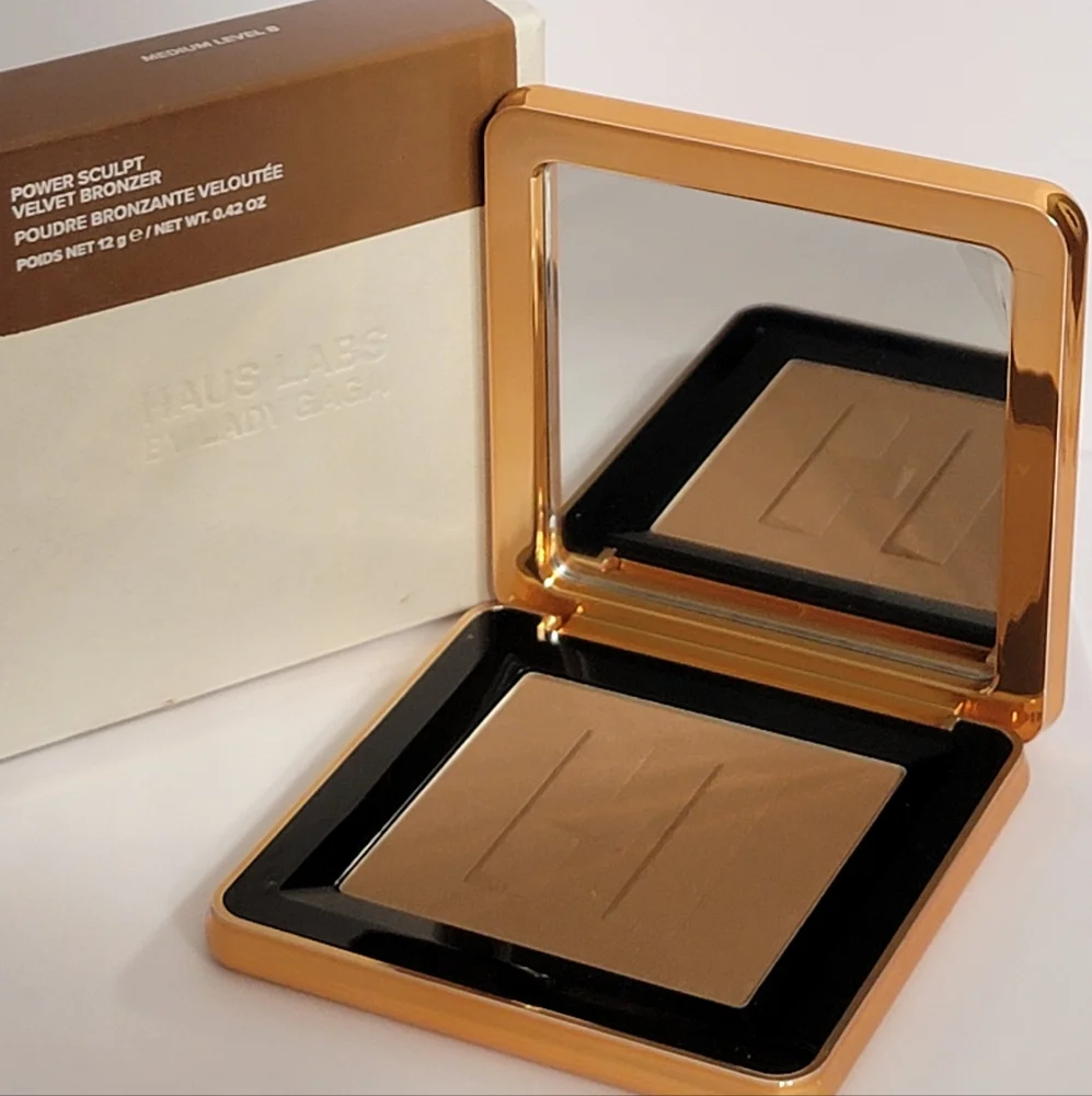HAUS LABS LADY GAGA Power Sculpt Velvet Powder Bronzer talc free new makeup